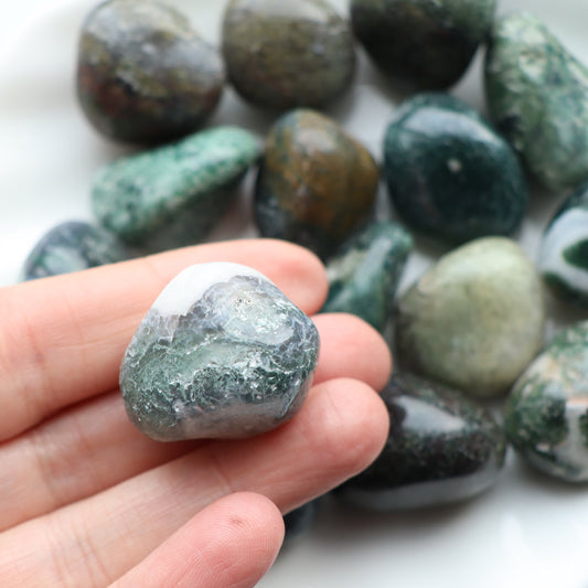 Moss Agate Tumblestone
