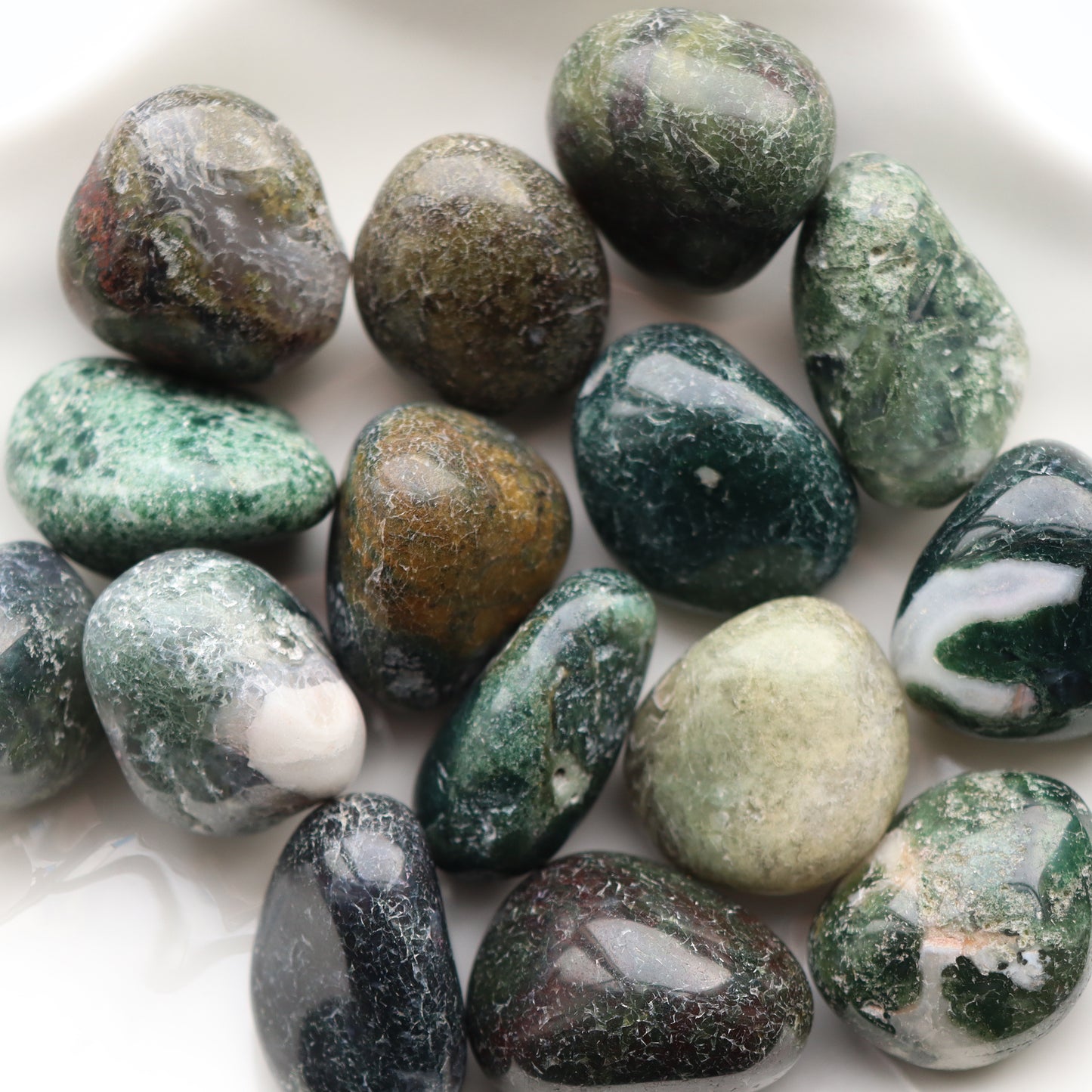 Moss Agate Tumblestone