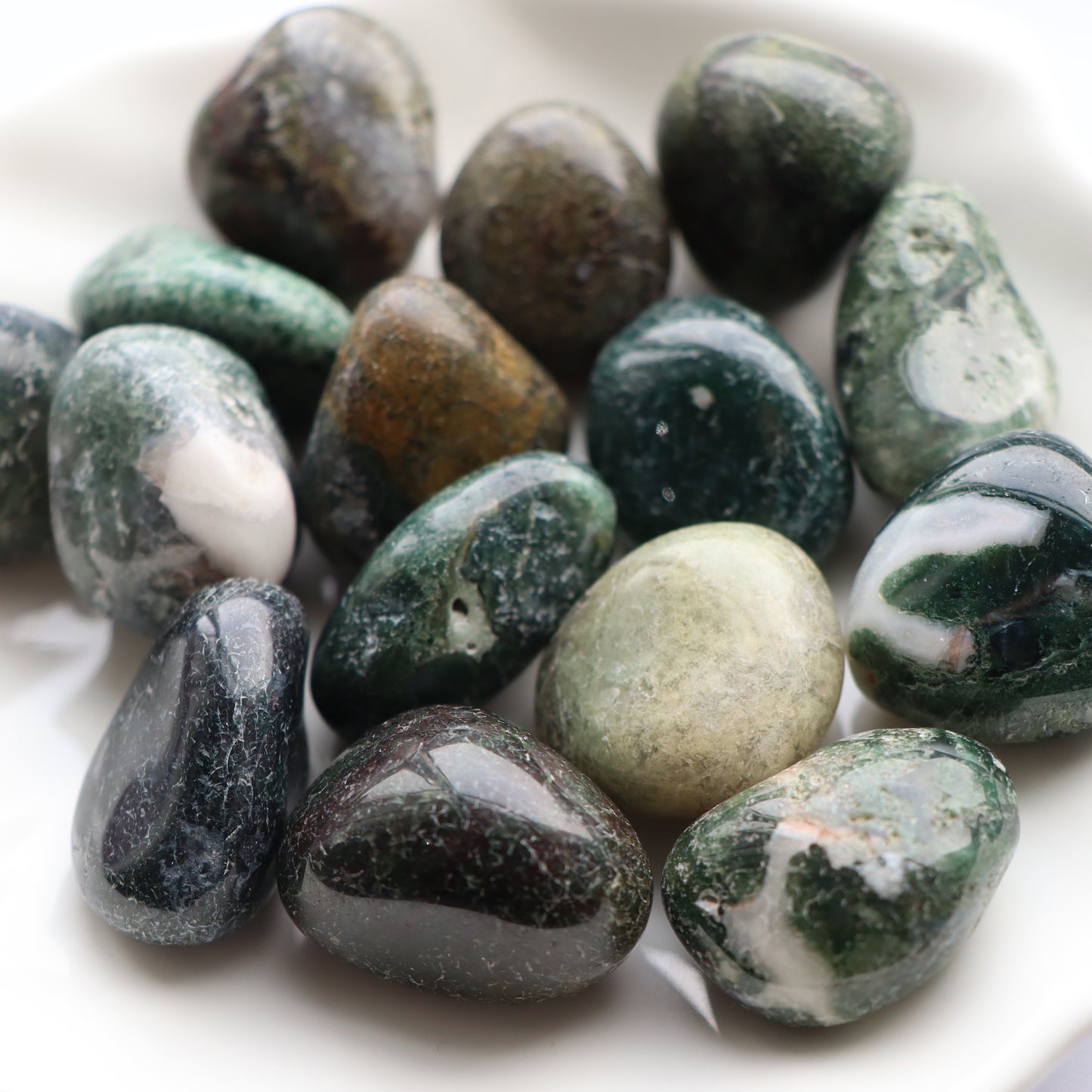 Moss Agate Tumblestone