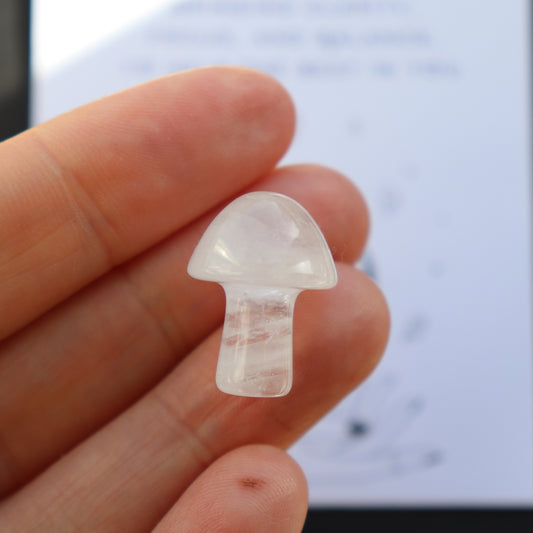 Clear Quartz Mushroom Crystal Clarity And Energy Amplifier - Crystal Gift