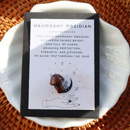 Mahogany Obsidian Mushroom Crystal Grounding Protective Gem - Crystal Gift