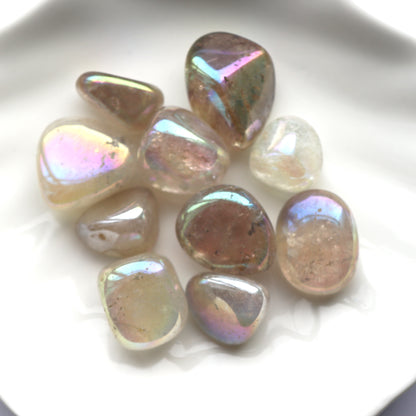 Smoky Aura Quartz Tumblestone
