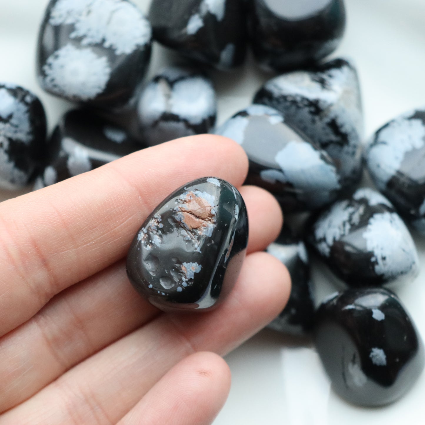 Snowflake Obsidian Tumblestone