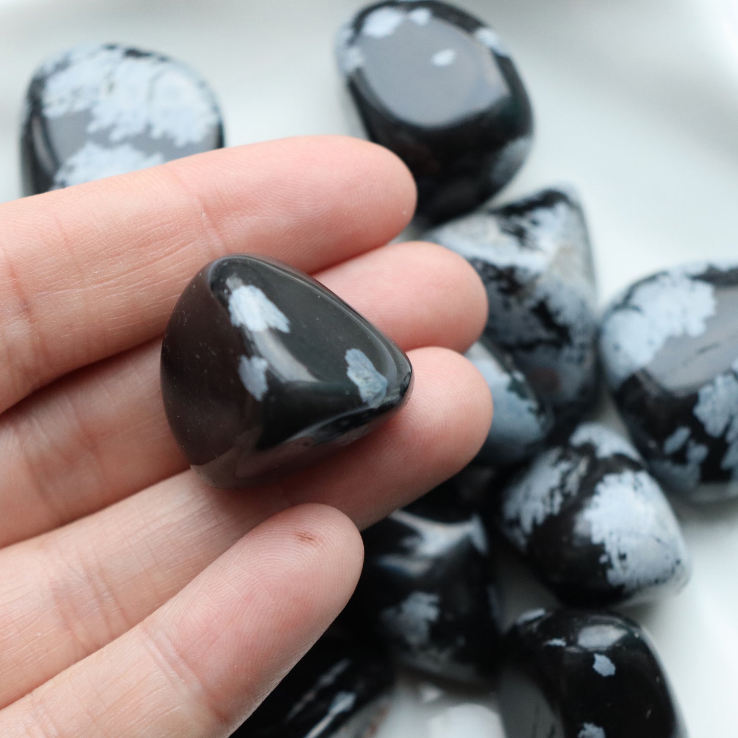 Snowflake Obsidian Tumblestone
