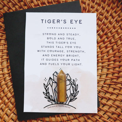 Mini Tigers Eye Crystal Tower For Healing And Energy Work - Crystal Gift