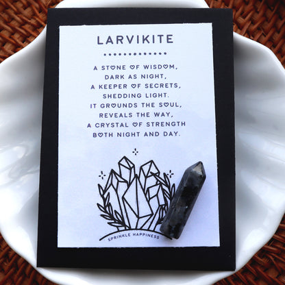 Larvikite Crystal Tower For Intuition And Protection - Crystal Gift
