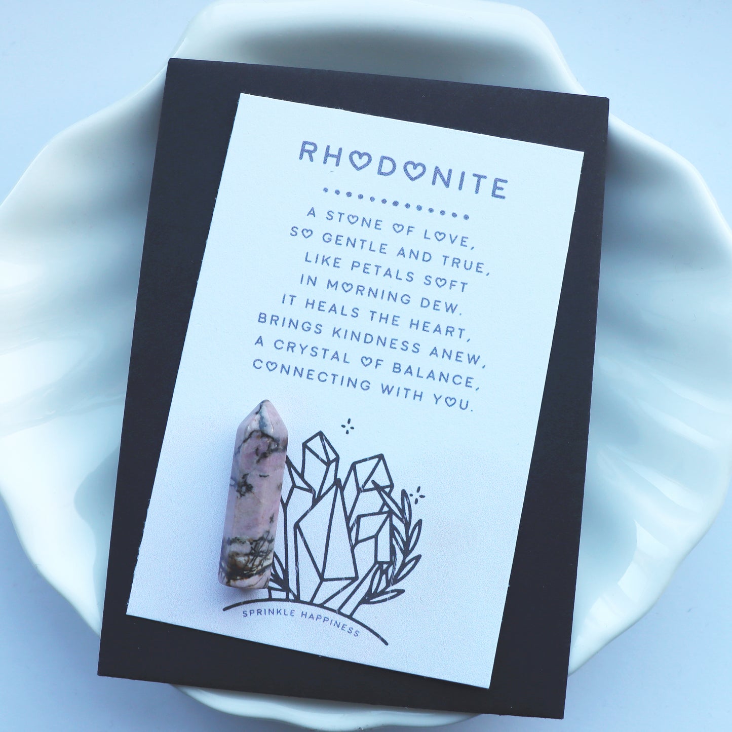 Rhodonite Tower – Self Love And Emotional Healing - Crystal Gift