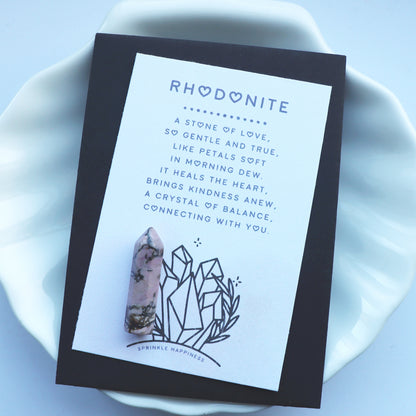 Rhodonite Tower – Self Love And Emotional Healing - Crystal Gift