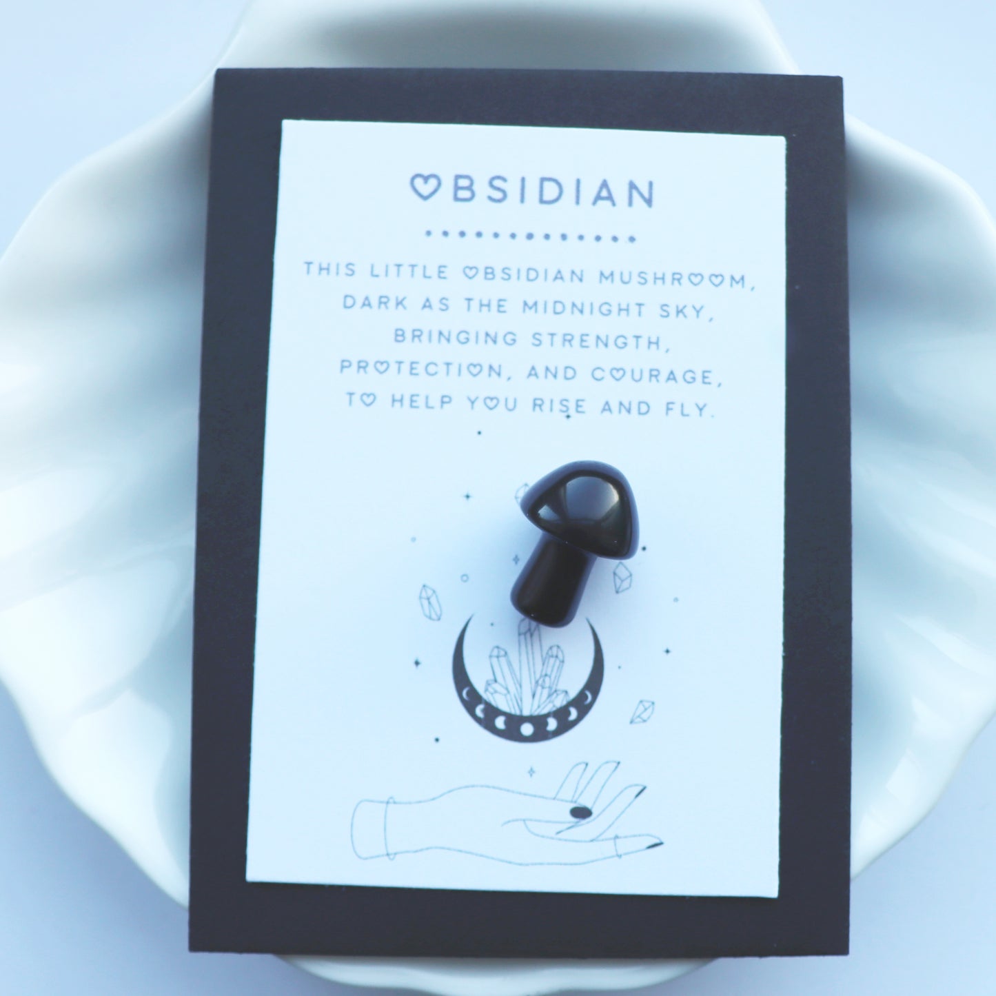 Obsidian Mushroom – Protective And Grounding Crystal - Crystal Gift