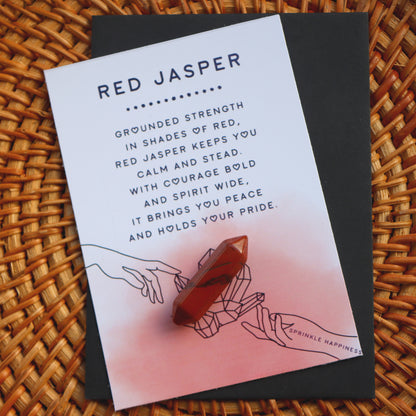Red Jasper Crystal Point For Vitality And Courage - Crystal Gift