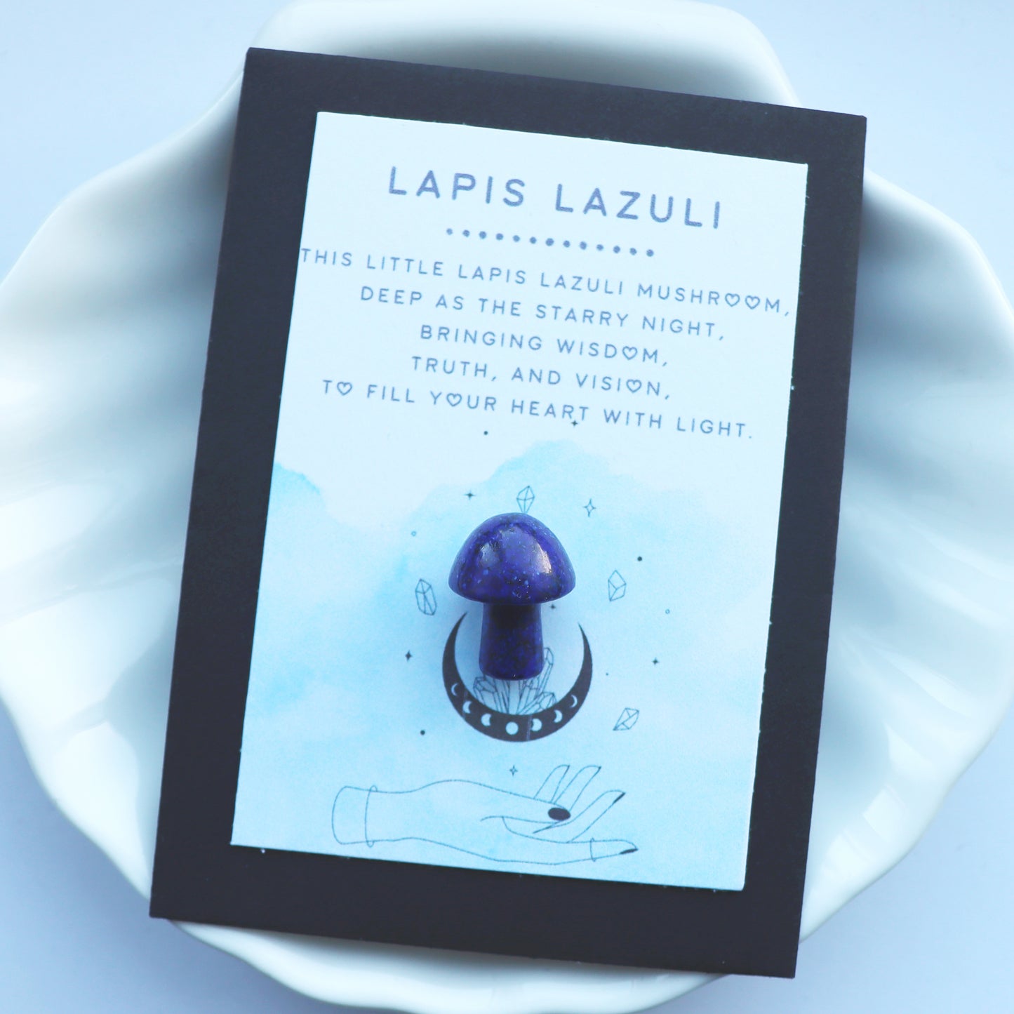 Lapis Lazuli Mushroom – Wisdom And Truth Pocket Crystal - Crystal Gift