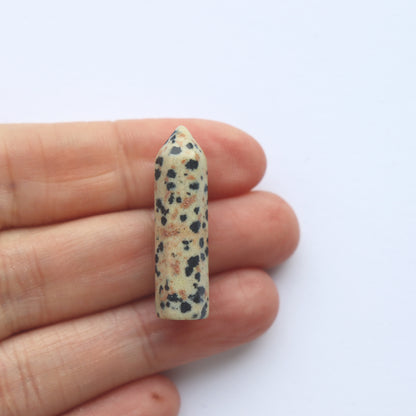 Mini Dalmatian Jasper Crystal Tower