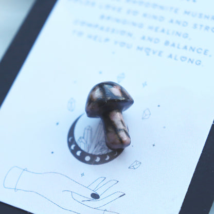 Rhodonite Mushroom – Self Love And Healing Crystal - Crystal Gift