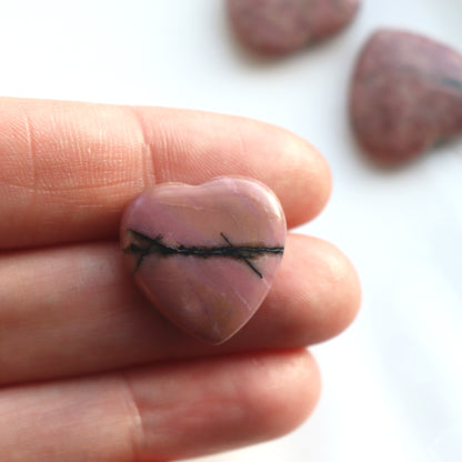 Rhodonite Crystal Heart – For Love and Emotional Healing