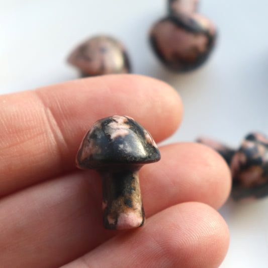 Rhodonite Mushroom – Self Love And Healing Crystal - Crystal Gift