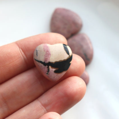 Rhodonite Crystal Heart – For Love and Emotional Healing