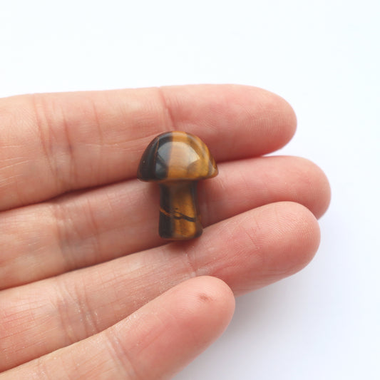 Mini Tigers Eye Mushroom Crystal