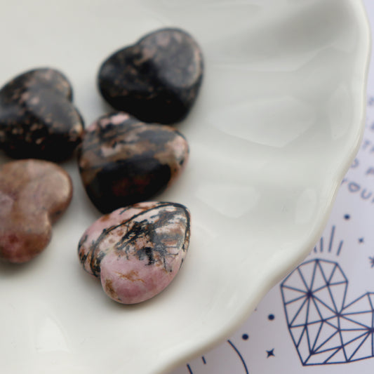 Rhodolite Crystal Heart For Love And Compassion
