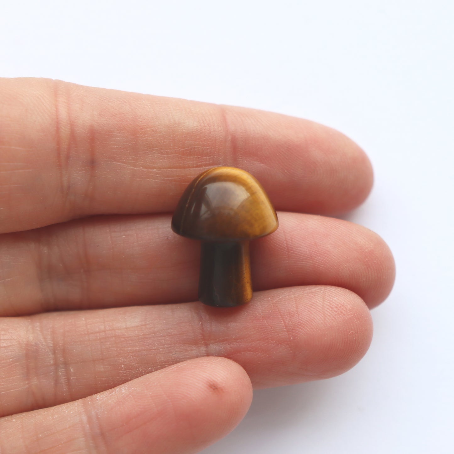 Tiny Polished Tiger's Eye Mushroom Crystal - Crystal Gift