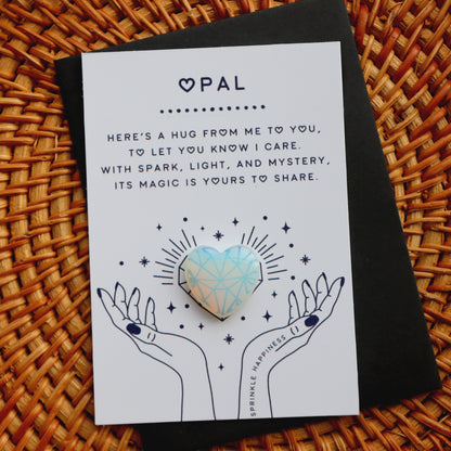 Opalite Crystal Heart For Joy And Inspiration