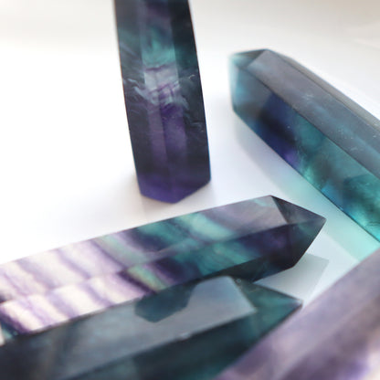 Rainbow Fluorite Crystal Tower – Unique Healing Point