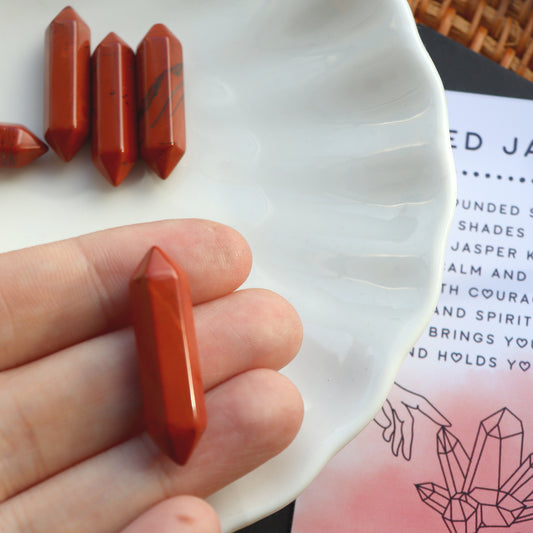 Red Jasper Crystal Point For Vitality And Courage - Crystal Gift