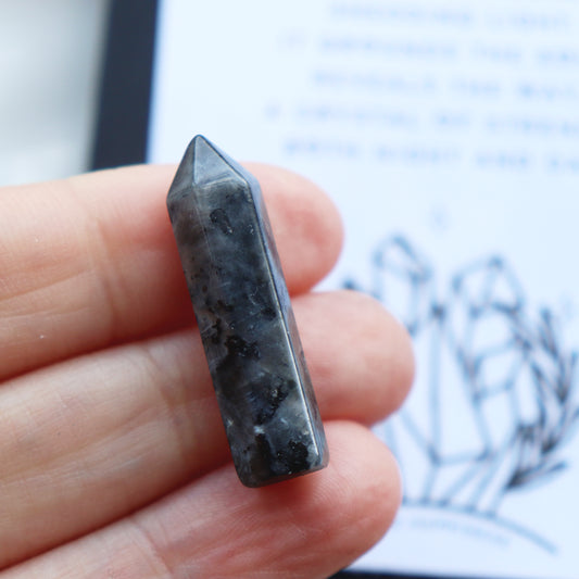 Larvikite Crystal Tower For Intuition And Protection - Crystal Gift