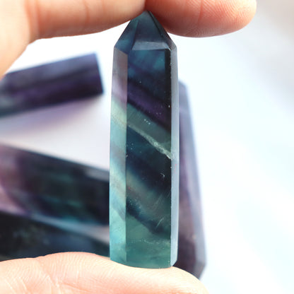 Rainbow Fluorite Crystal Tower – Unique Healing Point