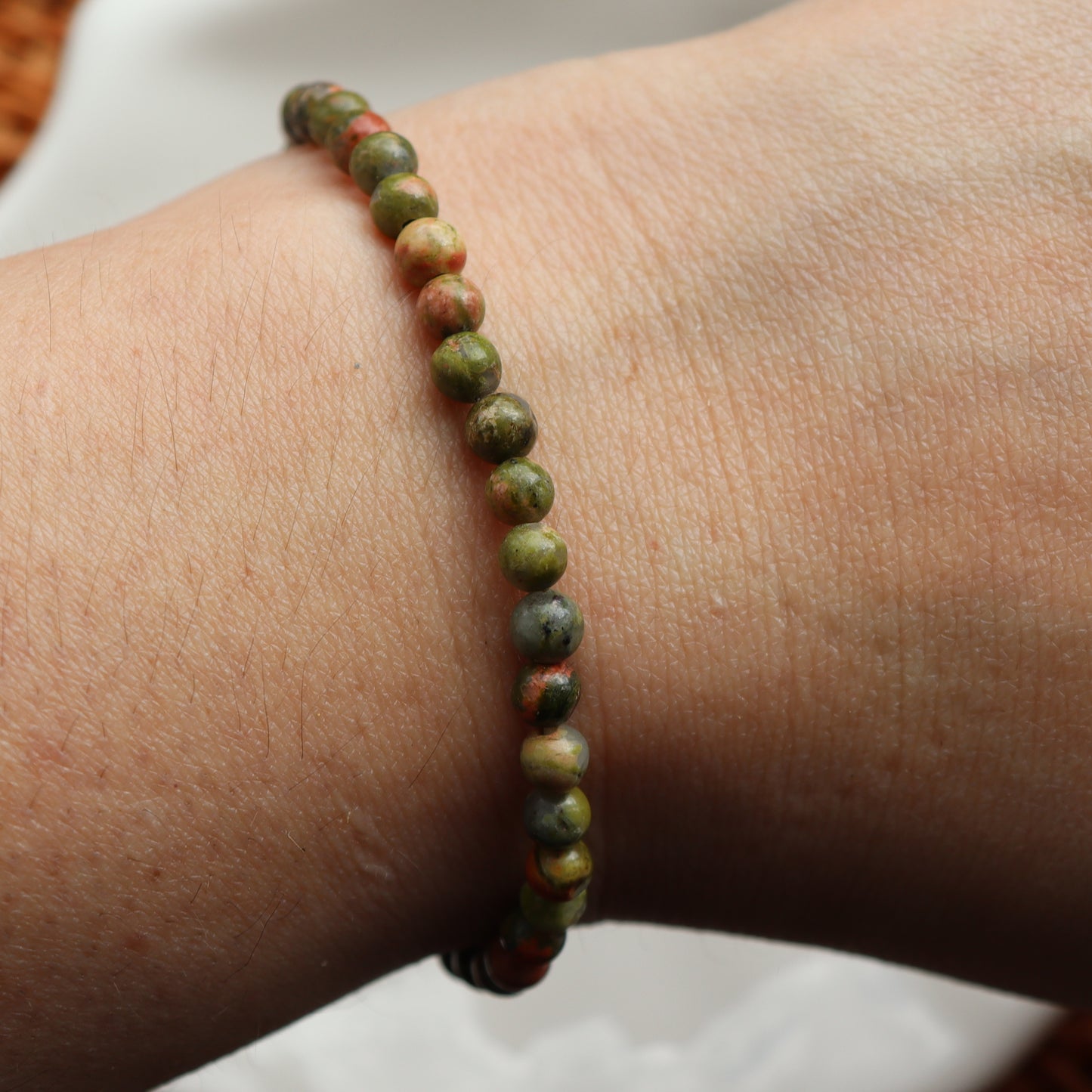 Unakite Crystal Bracelet – Emotional Balance & Growth