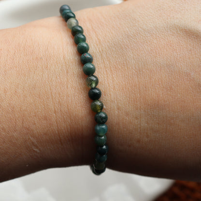 Moss Agate Crystal Bracelet – Growth & Grounding