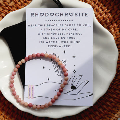 Rhodochrosite Crystal Bracelet – Self-Love & Healing