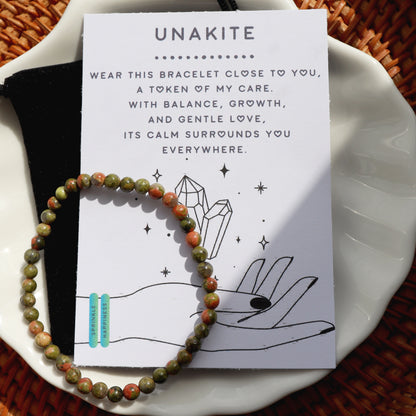 Unakite Crystal Bracelet – Emotional Balance & Growth