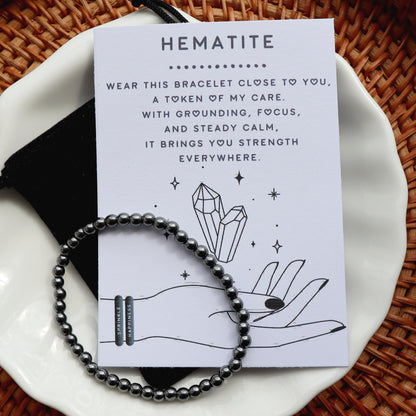 Hematite Crystal Bracelet – Focus & Protection
