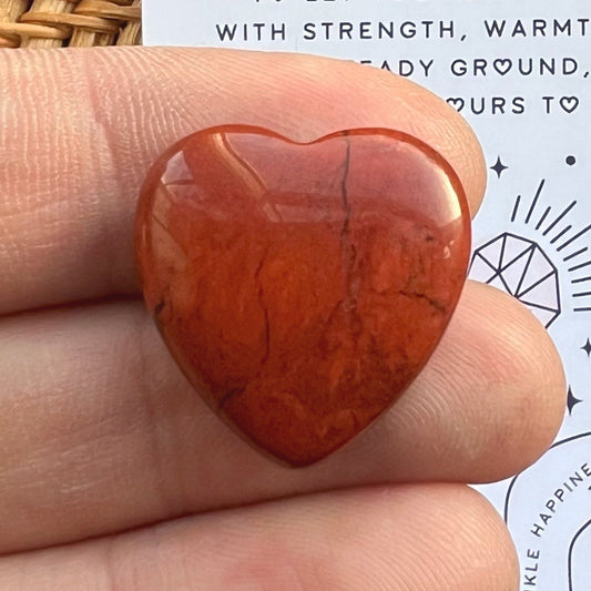 Mini Red Jasper Heart Crystal