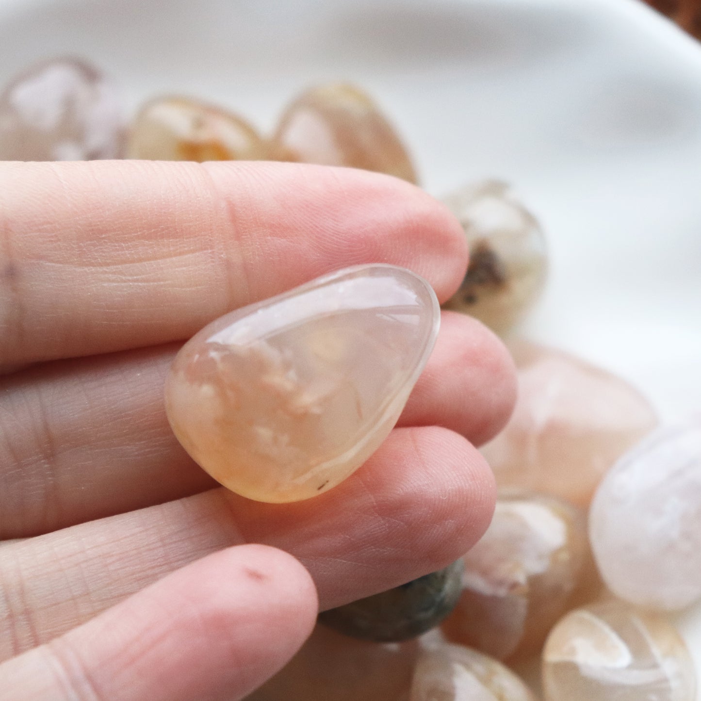 Small Flower Agate Tumblestone