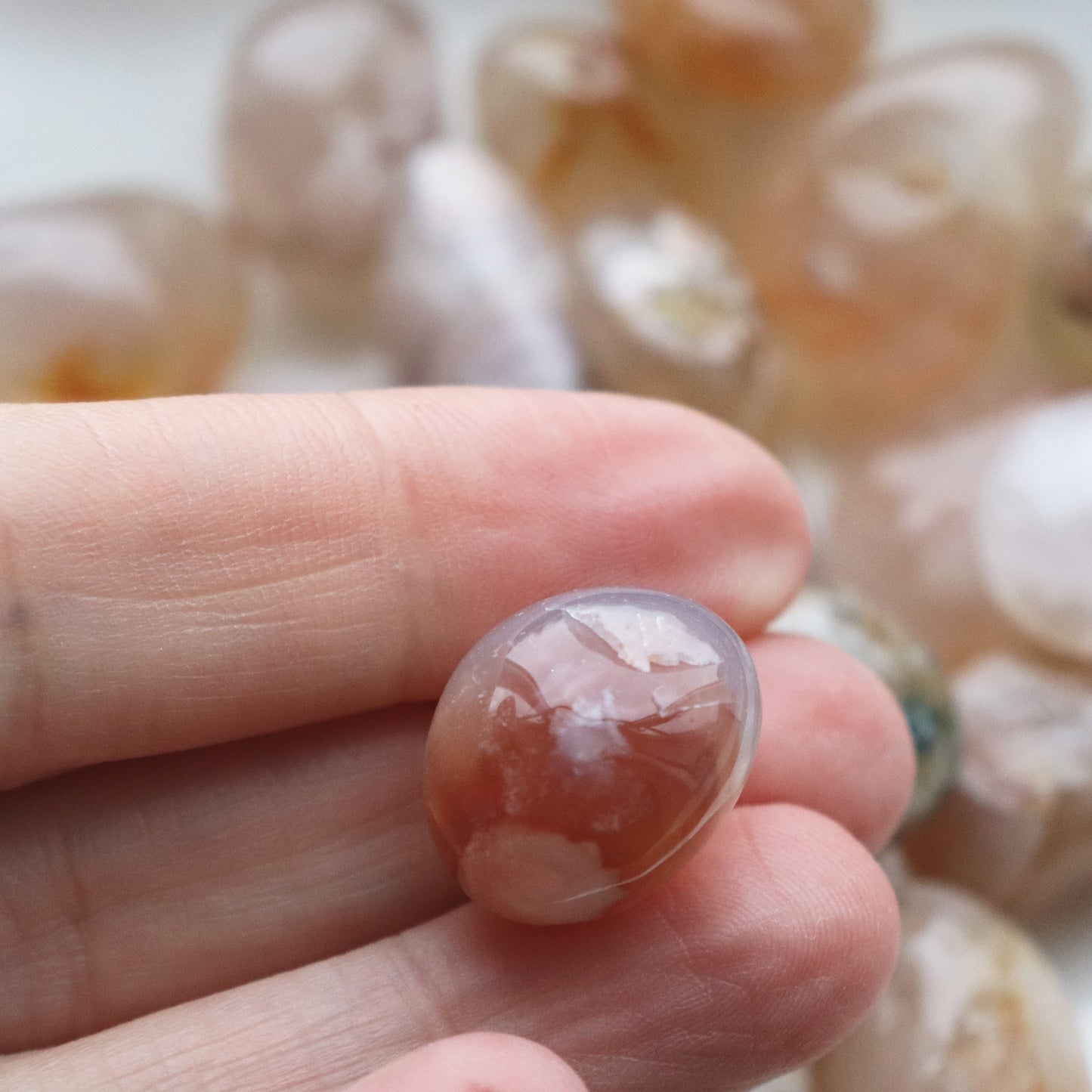 Small Flower Agate Tumblestone