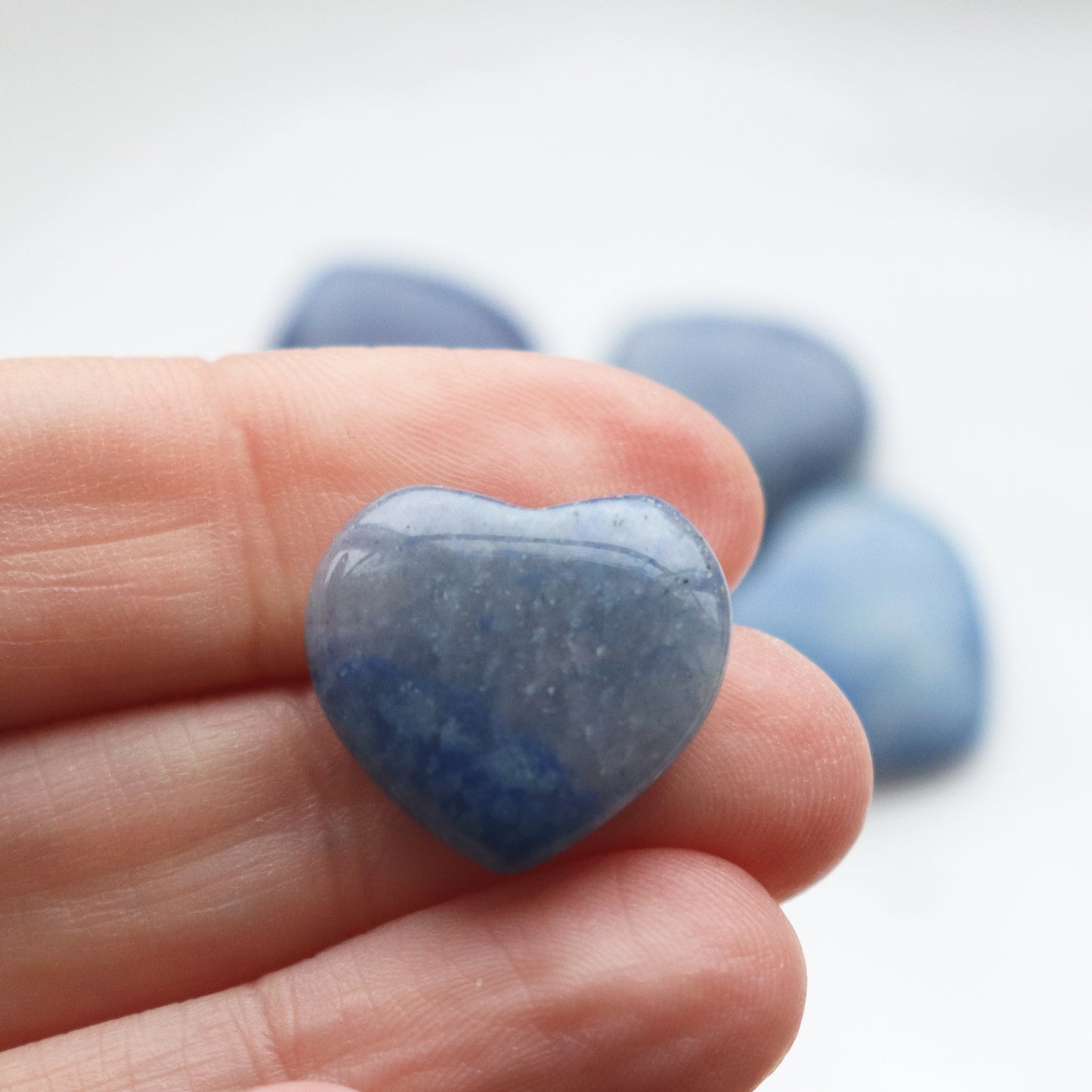 Mini Blue Aventurine Heart– Calming & Communication Crystal