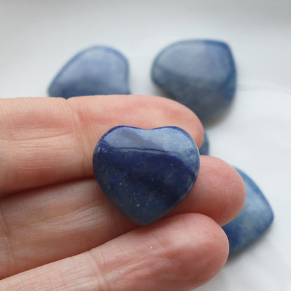 Mini Blue Aventurine Heart– Calming & Communication Crystal