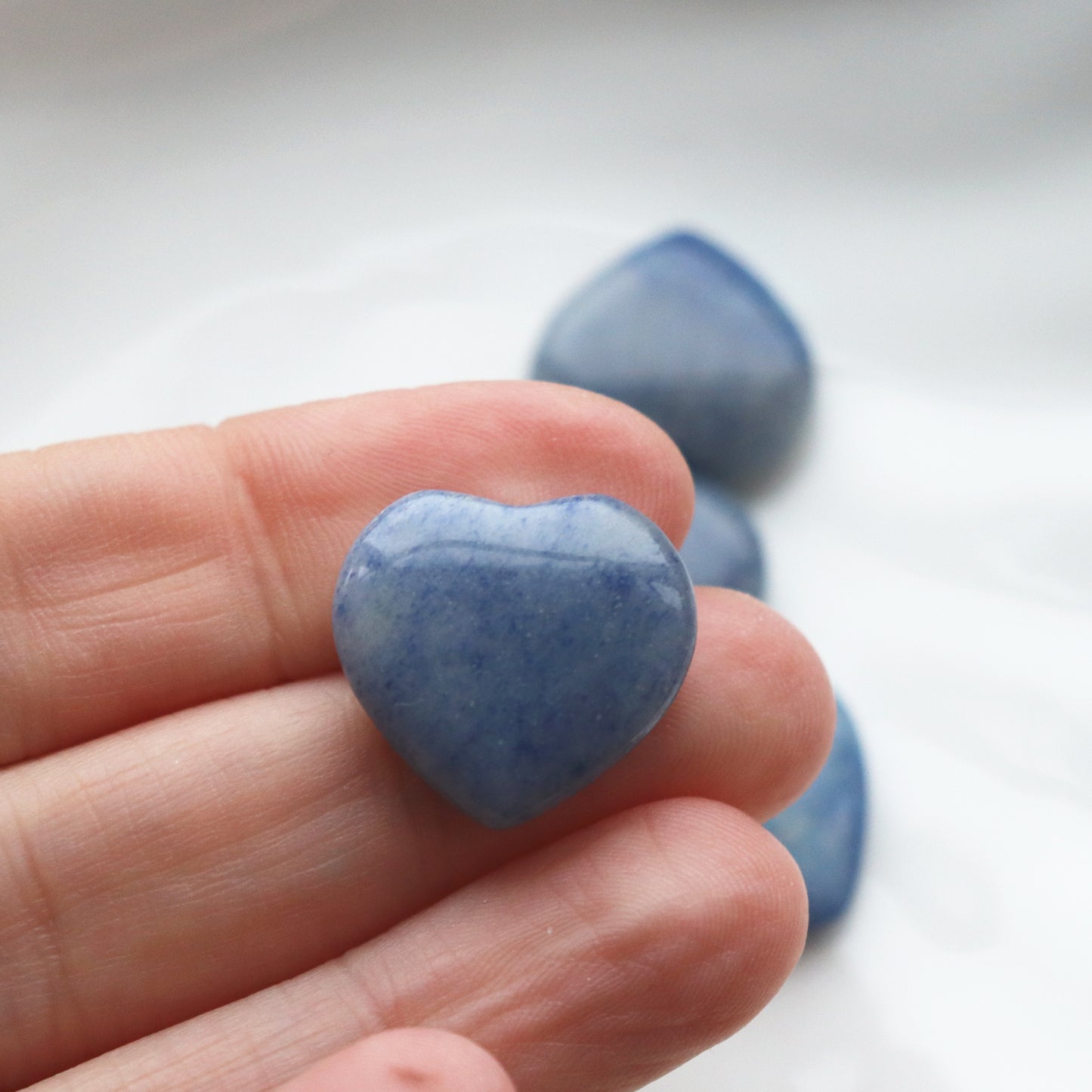 Mini Blue Aventurine Heart– Calming & Communication Crystal