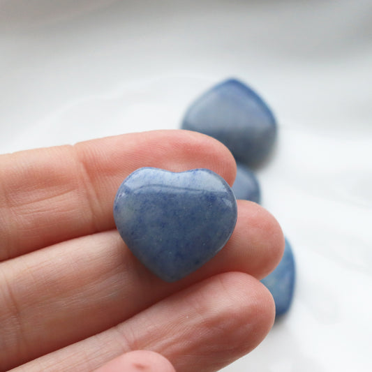 Mini Blue Aventurine Heart– Calming & Communication Crystal