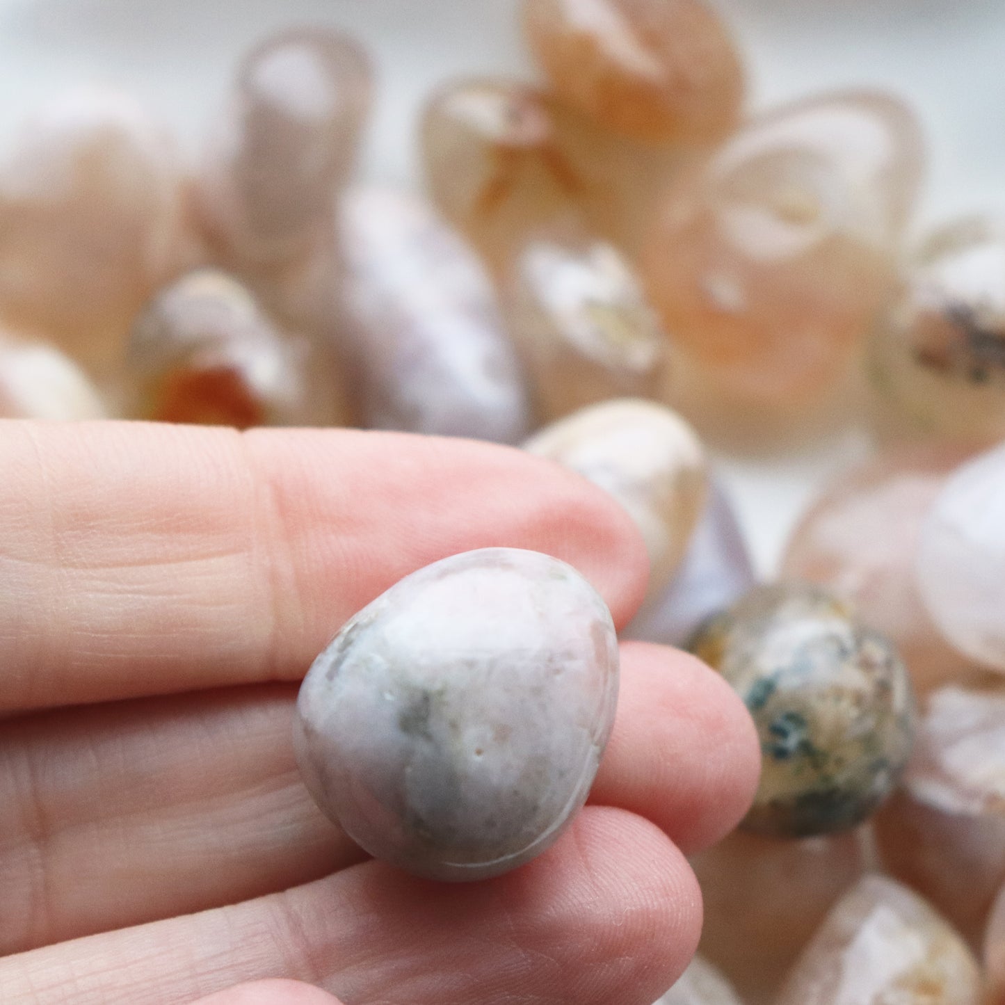 Small Flower Agate Tumblestone