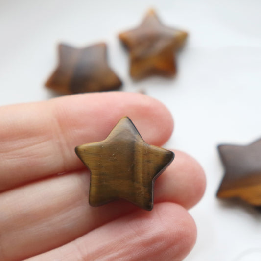 Polished Tiger’s Eye Star – Strength & Protection