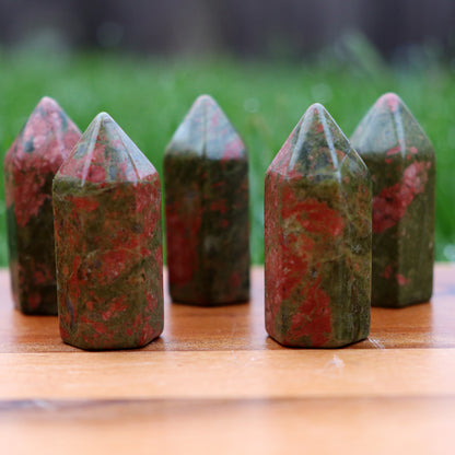 Unakite Gemstone Mini Tower - Gift Set