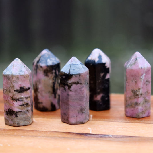 Rhodonite Gemstone Mini Tower