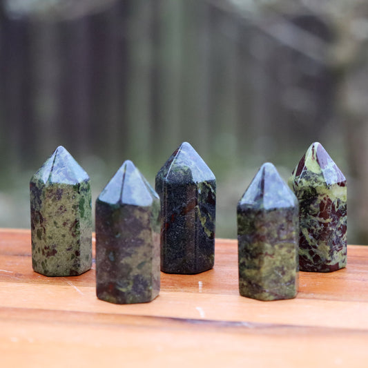 Dragon Bloodstone Gemstone Mini Tower