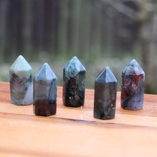 African Bloodstone Crystal Mini Tower