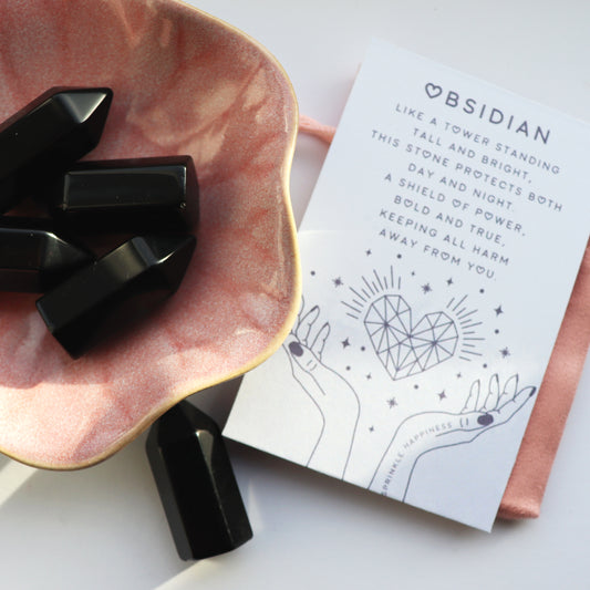 Obsidian Gemstone Mini Tower - Gift Set