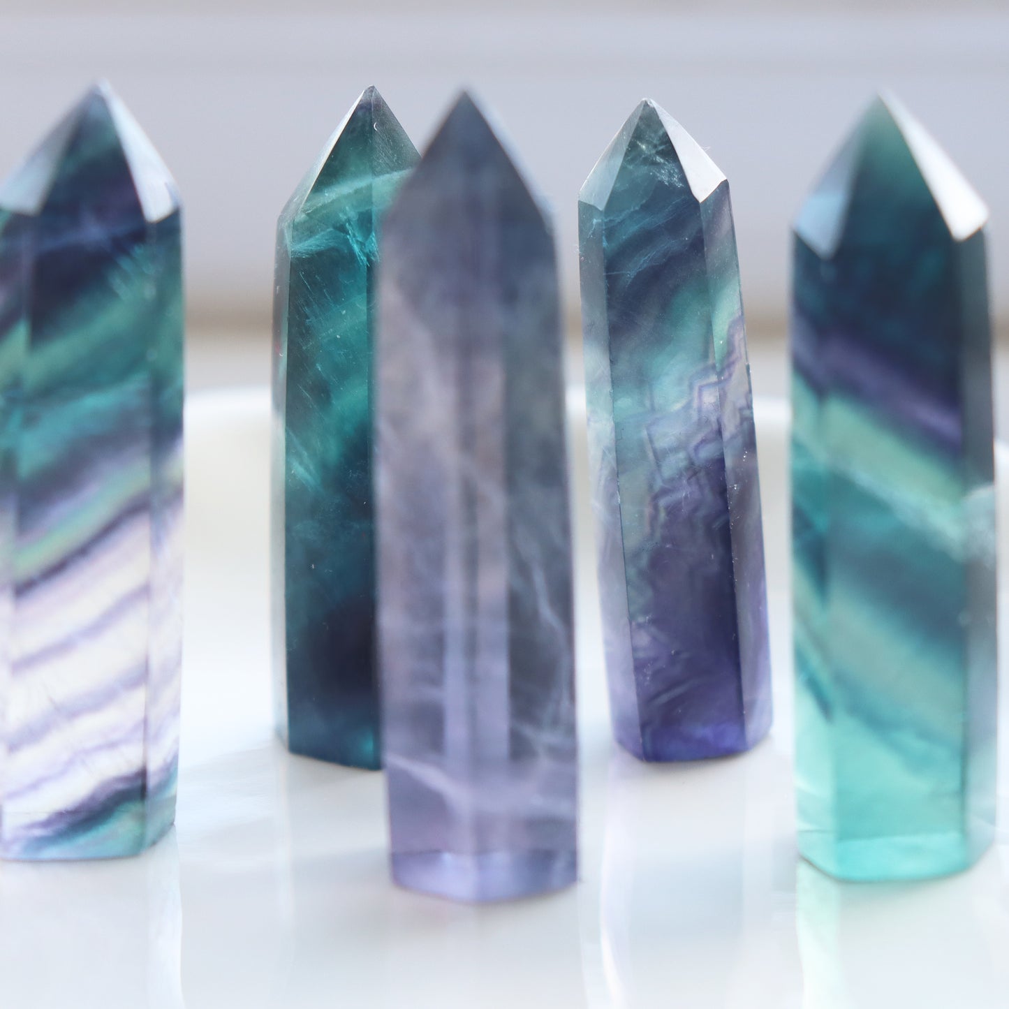 Rainbow Fluorite Crystal Tower – Unique Healing Point