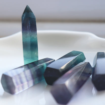 Rainbow Fluorite Crystal Tower – Unique Healing Point