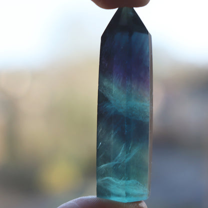 Rainbow Fluorite Crystal Tower – Unique Healing Point